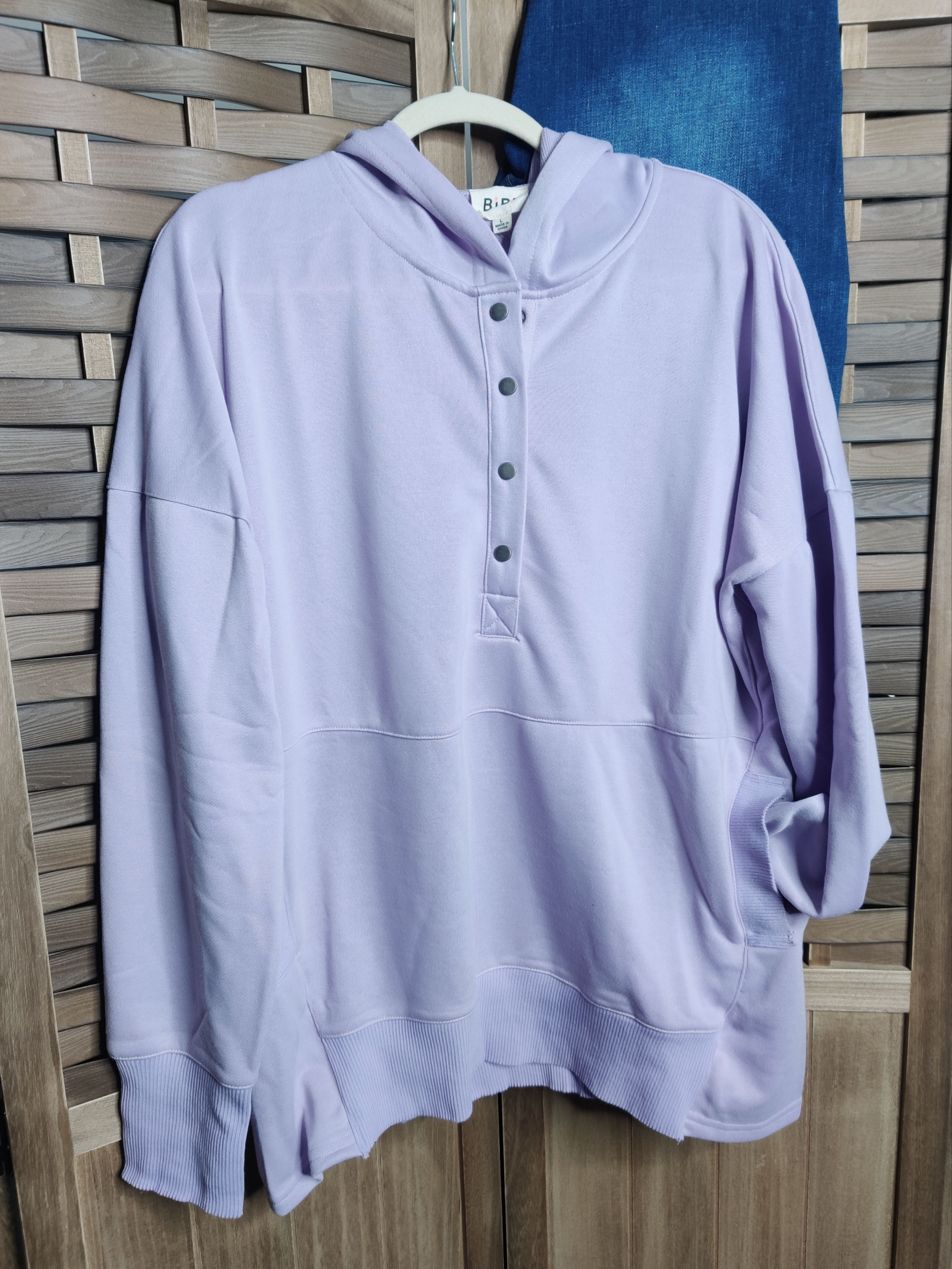 Oh Snap Oversized Henley Hoodie