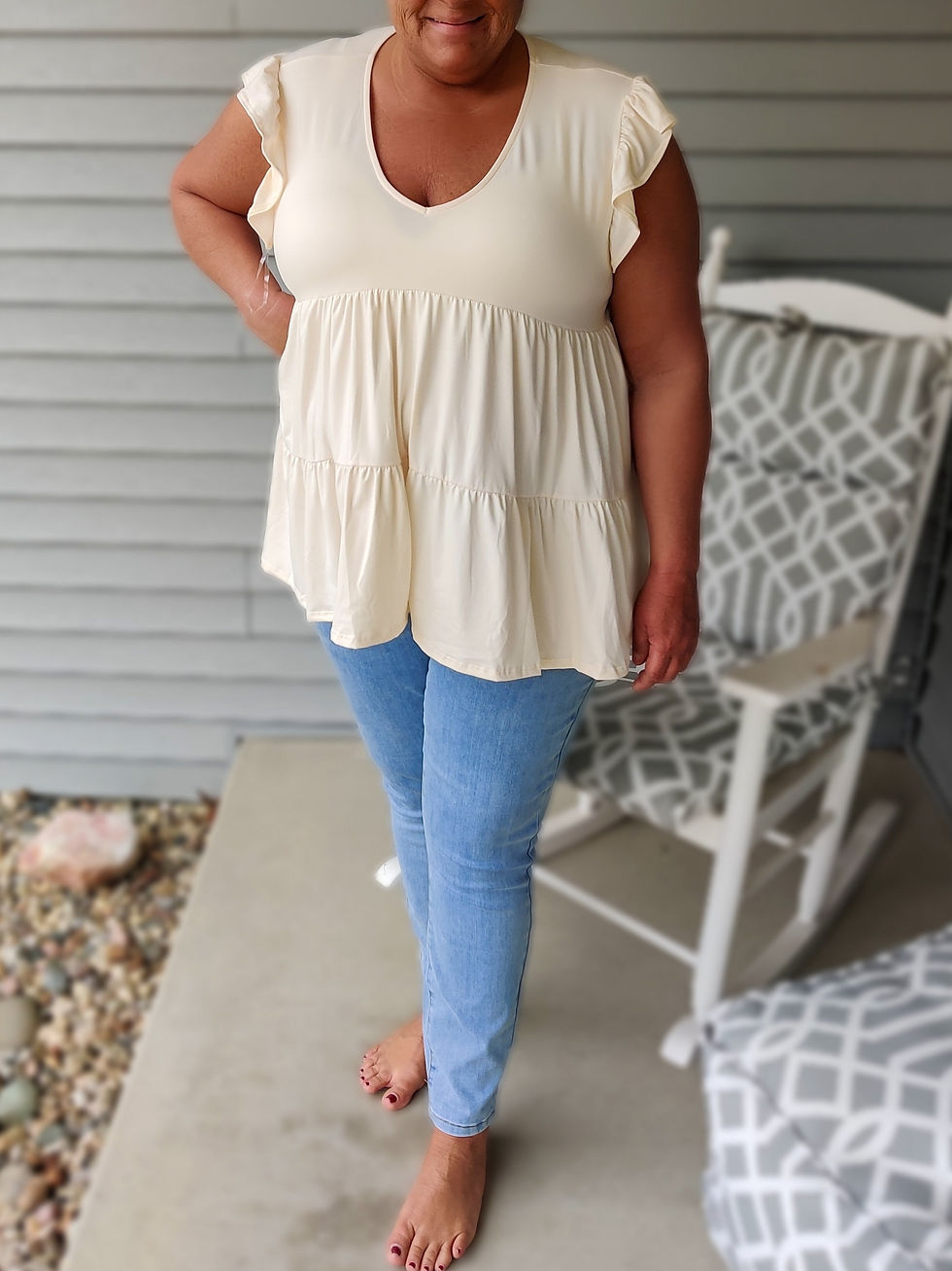 Thumbnail: Tessa Tiered Ruffle Sleeve Top