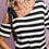 Thumbnail: Tie Shoulder Striped Top