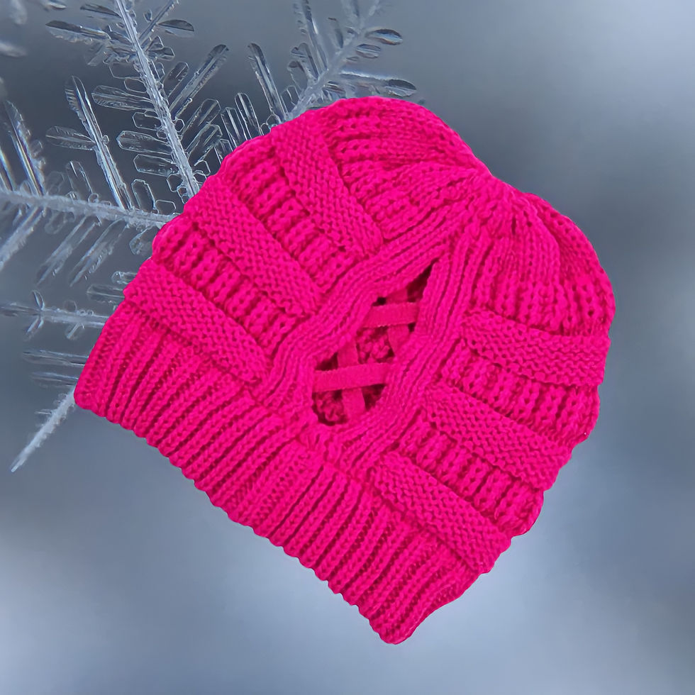 Thumbnail: CC Criss-Cross Ponytail Beanie #1081