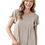 Thumbnail: Taupe Polka Dot Babydoll Top