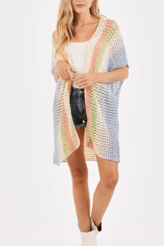 Thumbnail: Crochet Short Sleeve Cardi - 2 Colors!