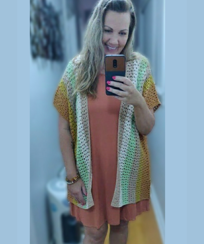 Thumbnail: Crochet Short Sleeve Cardi - 2 Colors!