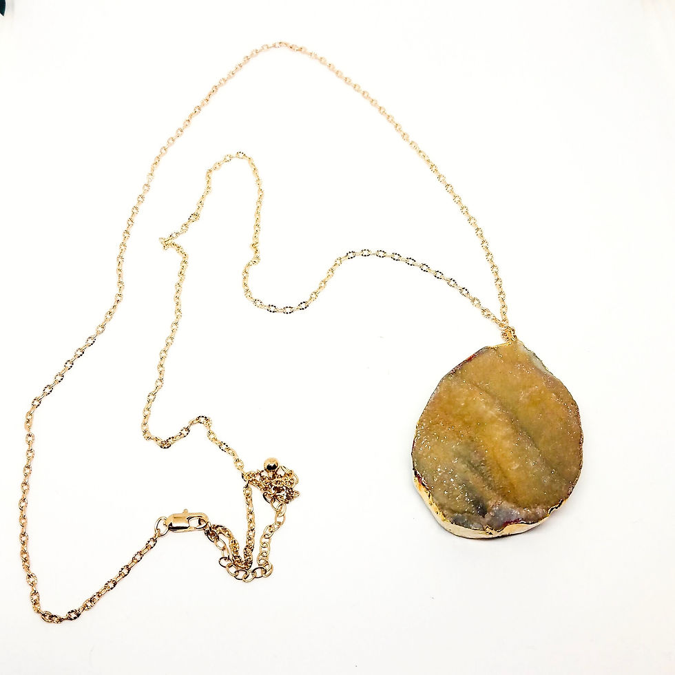 Thumbnail: Nikola Long Druzy Necklace