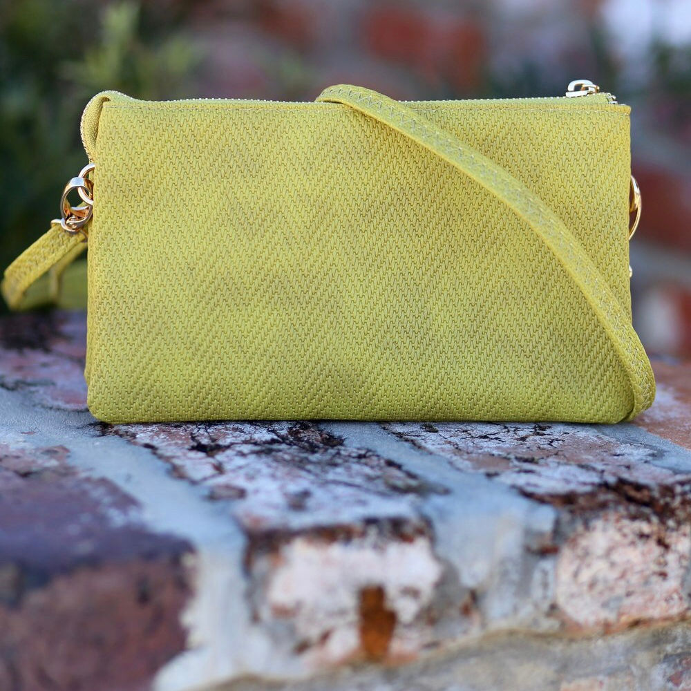 Liz Crossbody - Woven Citron 
