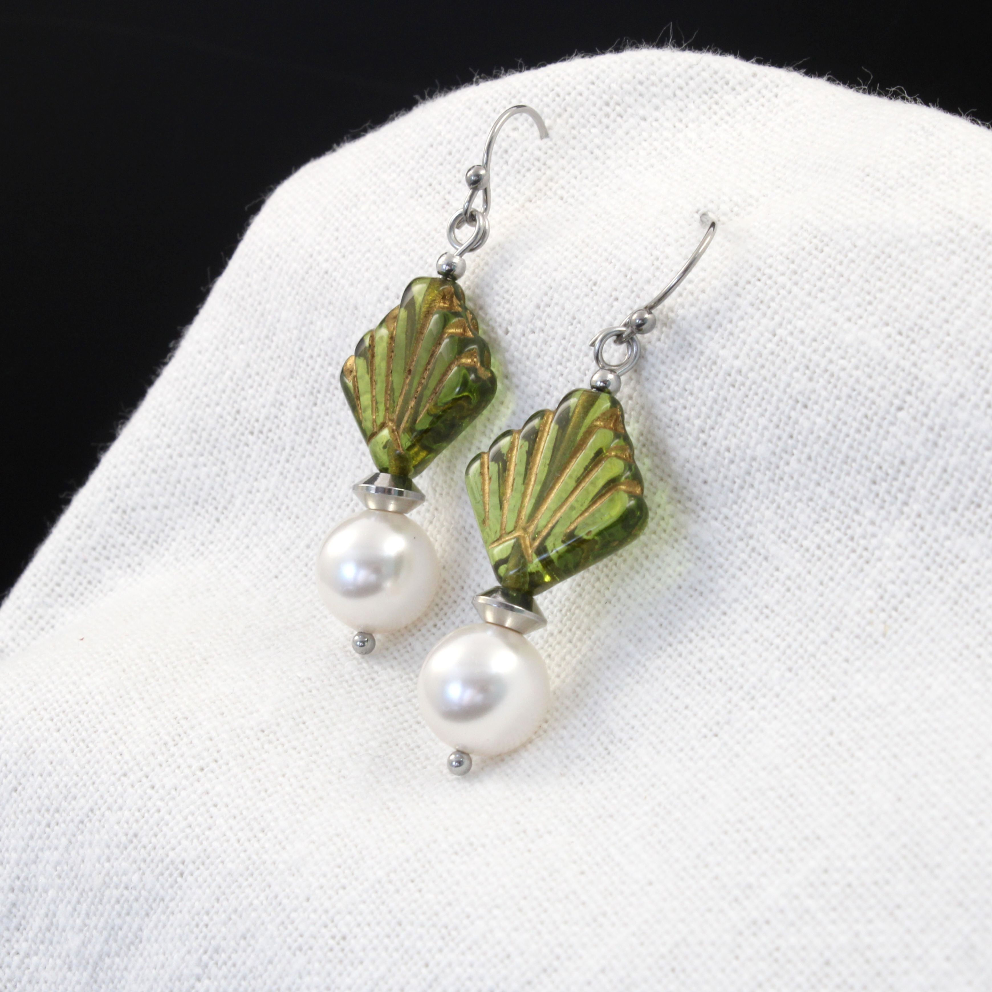 HONORIA | Boucles d'oreilles d'inspiration antique en verre coloré | Créatrice belge de bijoux - CS Atelier