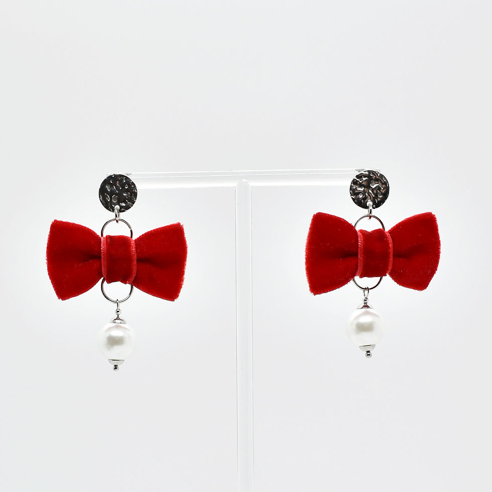 Thumbnail: silver bow earrings australia
