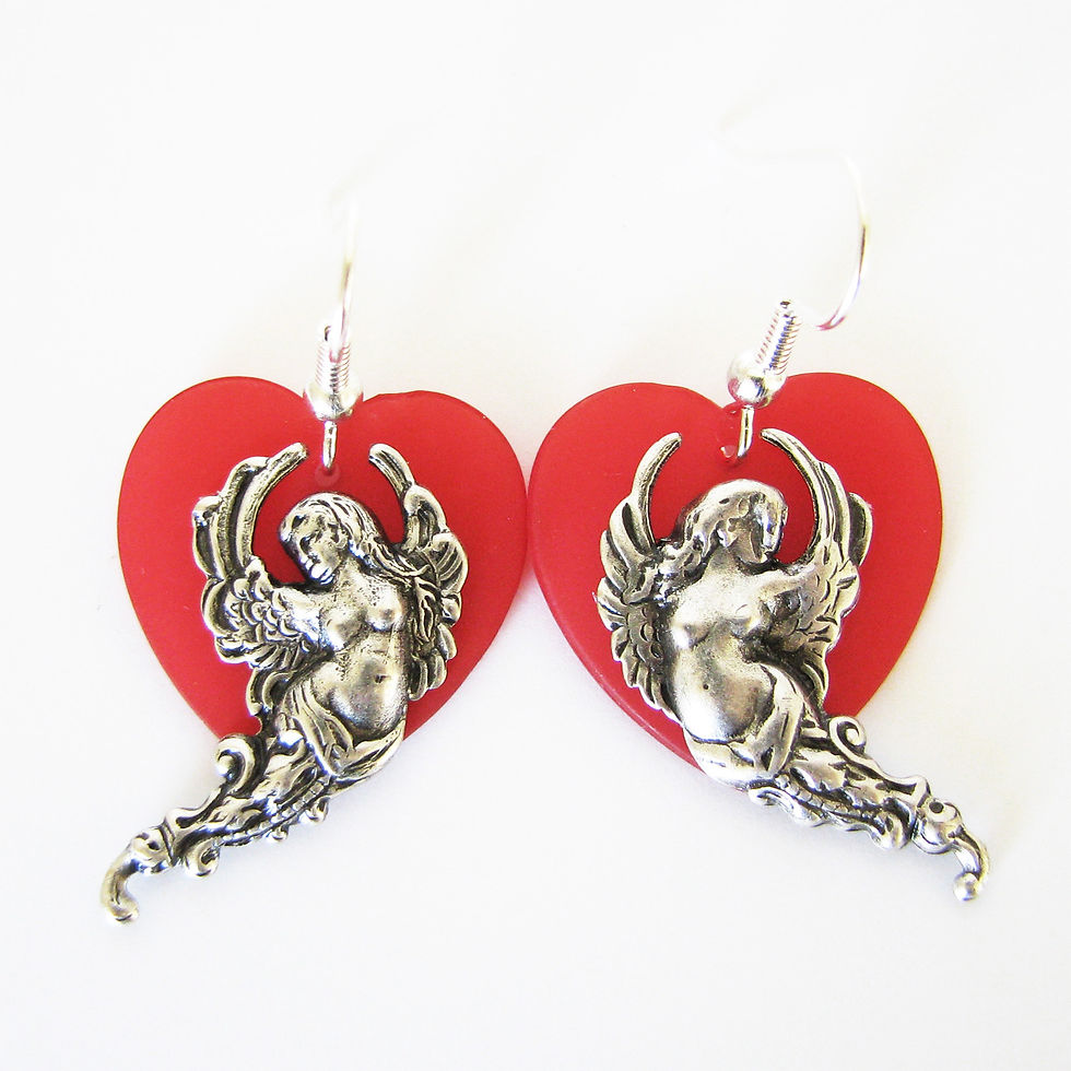 Saint Valentine jewellery red earrings Australia