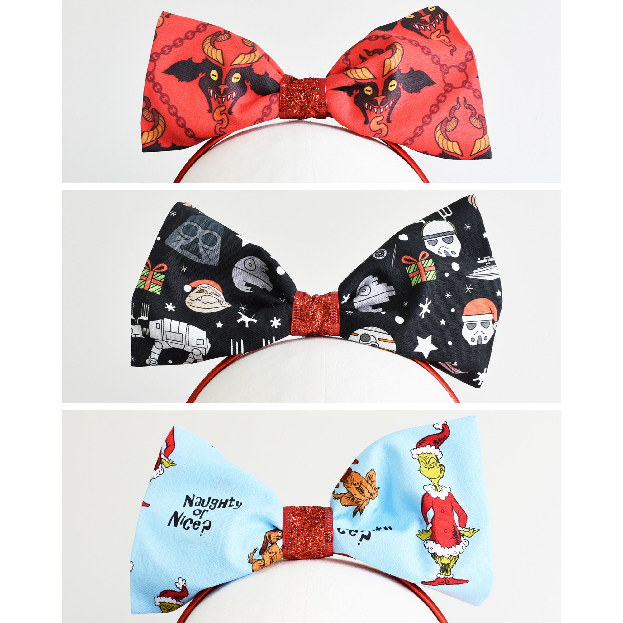 Assorted Christmas Bow Headbands Australia | Missie77art Jewellery