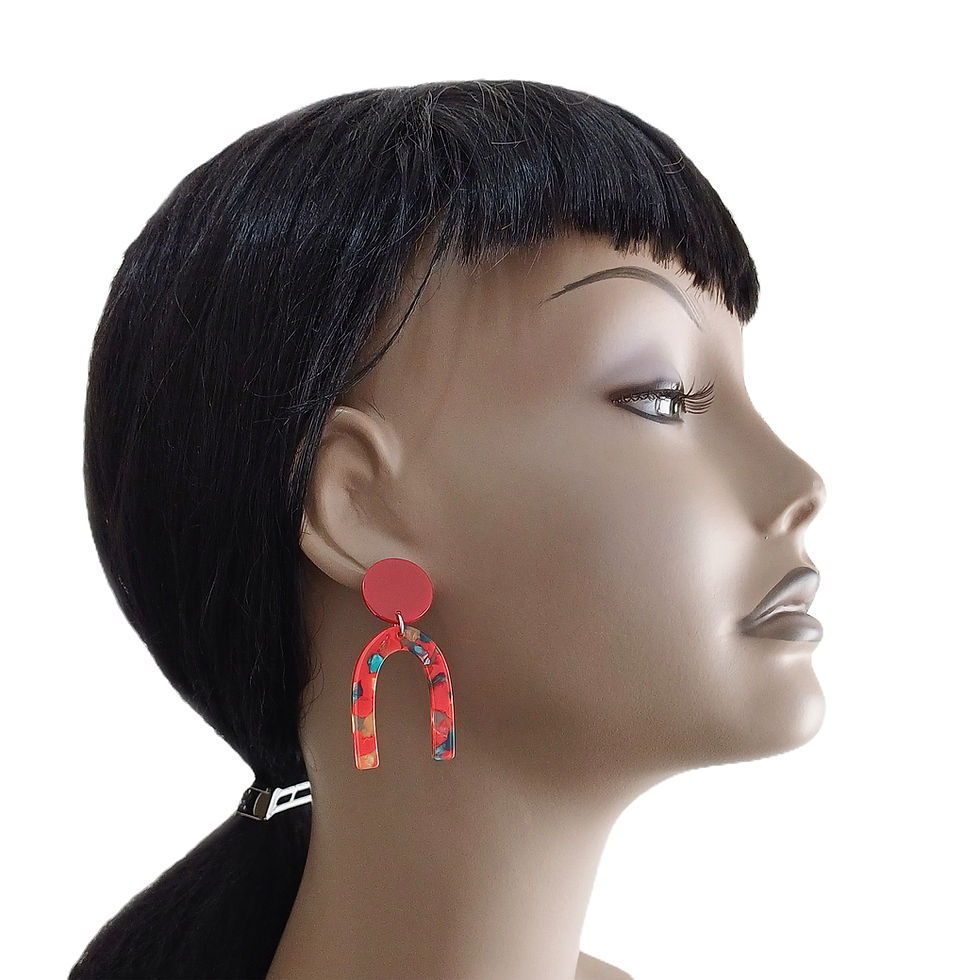 Thumbnail: statement acrylic dangle earrings australia