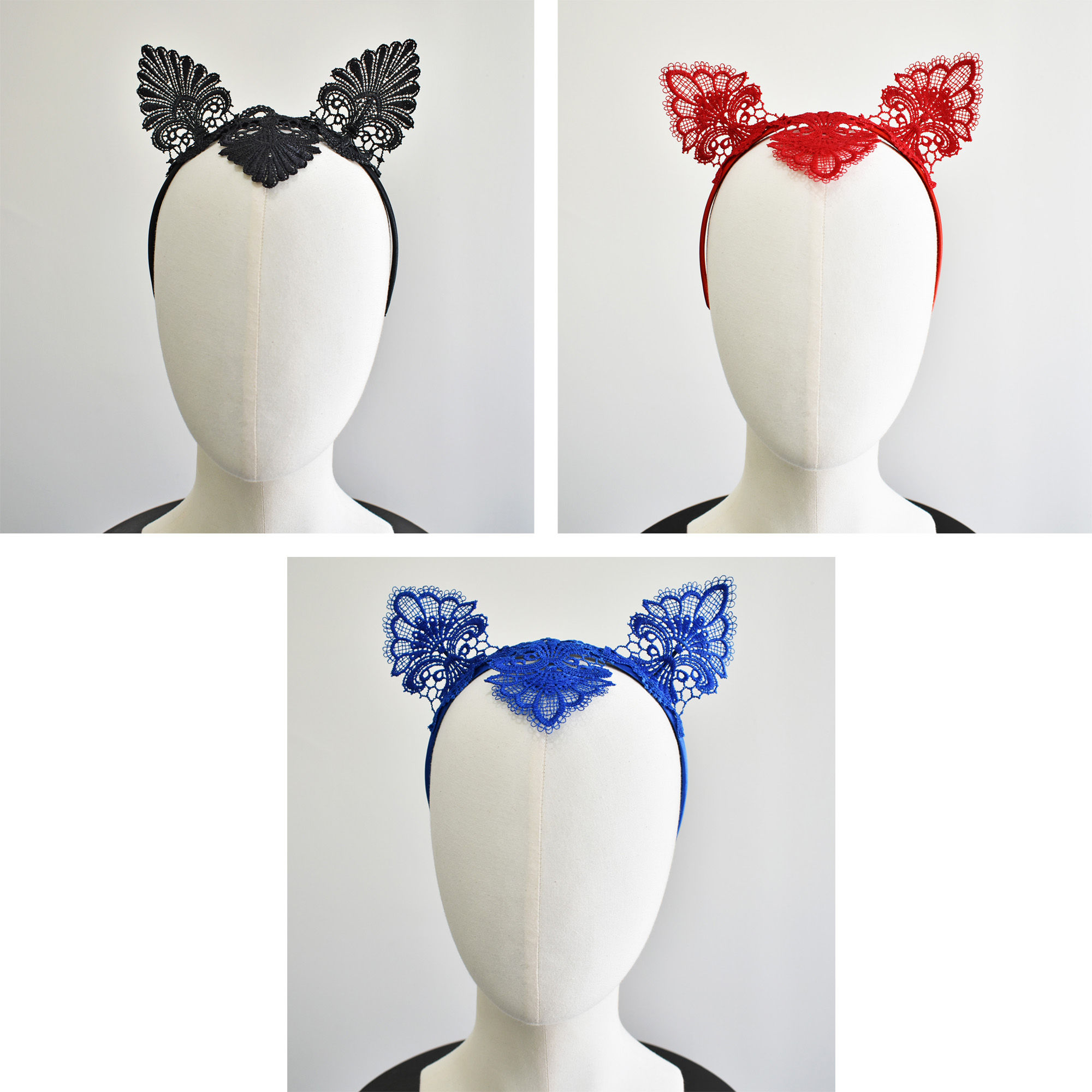 Trixy Cat Ear Headband Lace Fascinator Races Headpiece Australia