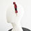 Thumbnail: Burgundy Leather Bow Crown Races Fascinator Headband