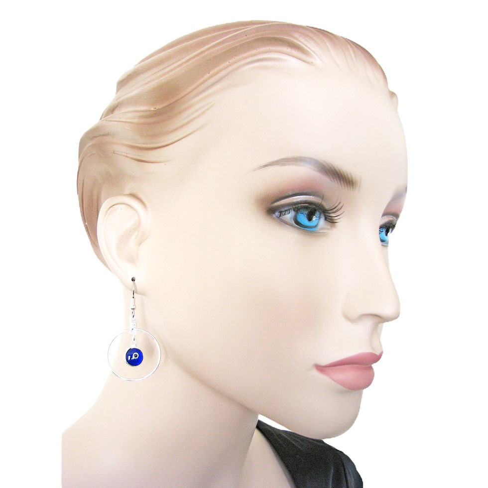 Thumbnail: evil eye hoop earrings