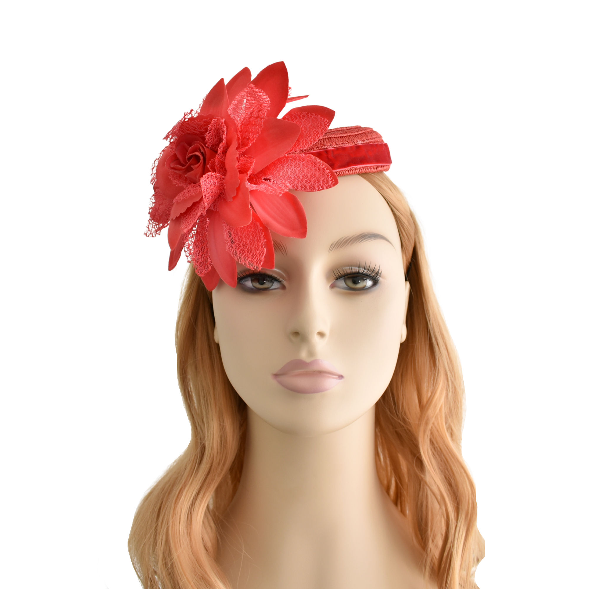 Red Pillbox Hat Races Headpiece Melbourne Cup Fascinator