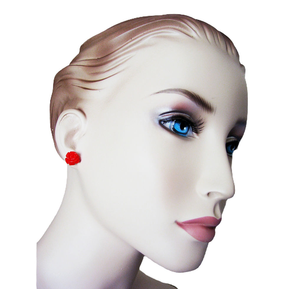 Thumbnail: red rose stud earrings | valentines day earrings australia