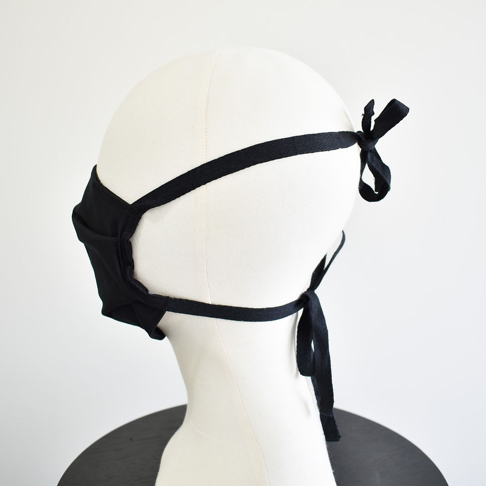 Thumbnail: mens unisex black cotton face mask australia