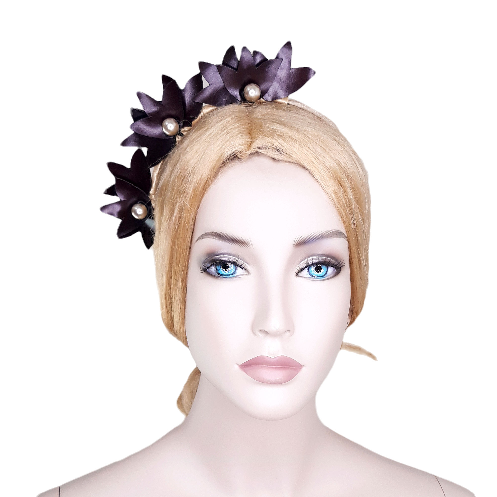 purple floral fascinator australia