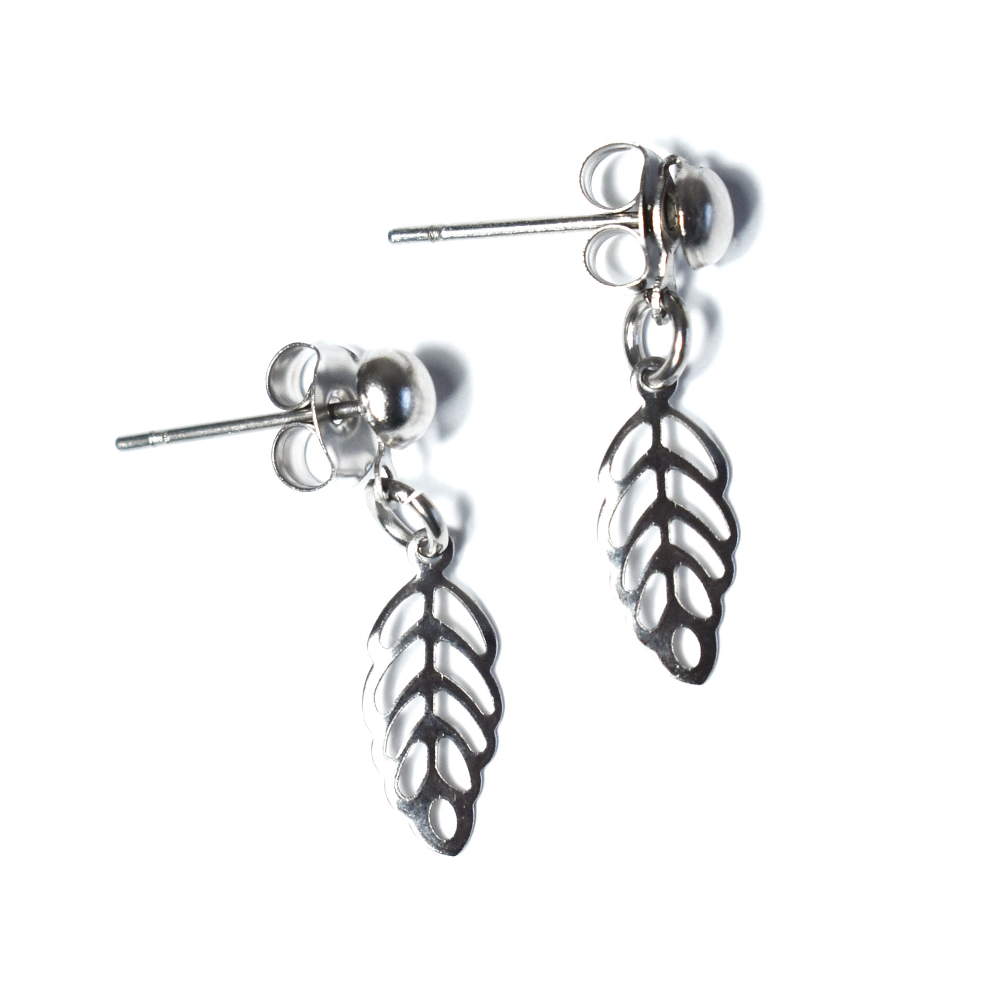 leaf earrings silver australia