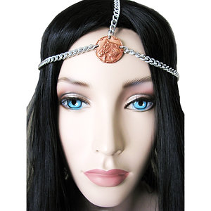 You're my Horse Copper and Silver plate Chain Circlet Horse and Jockey Headband