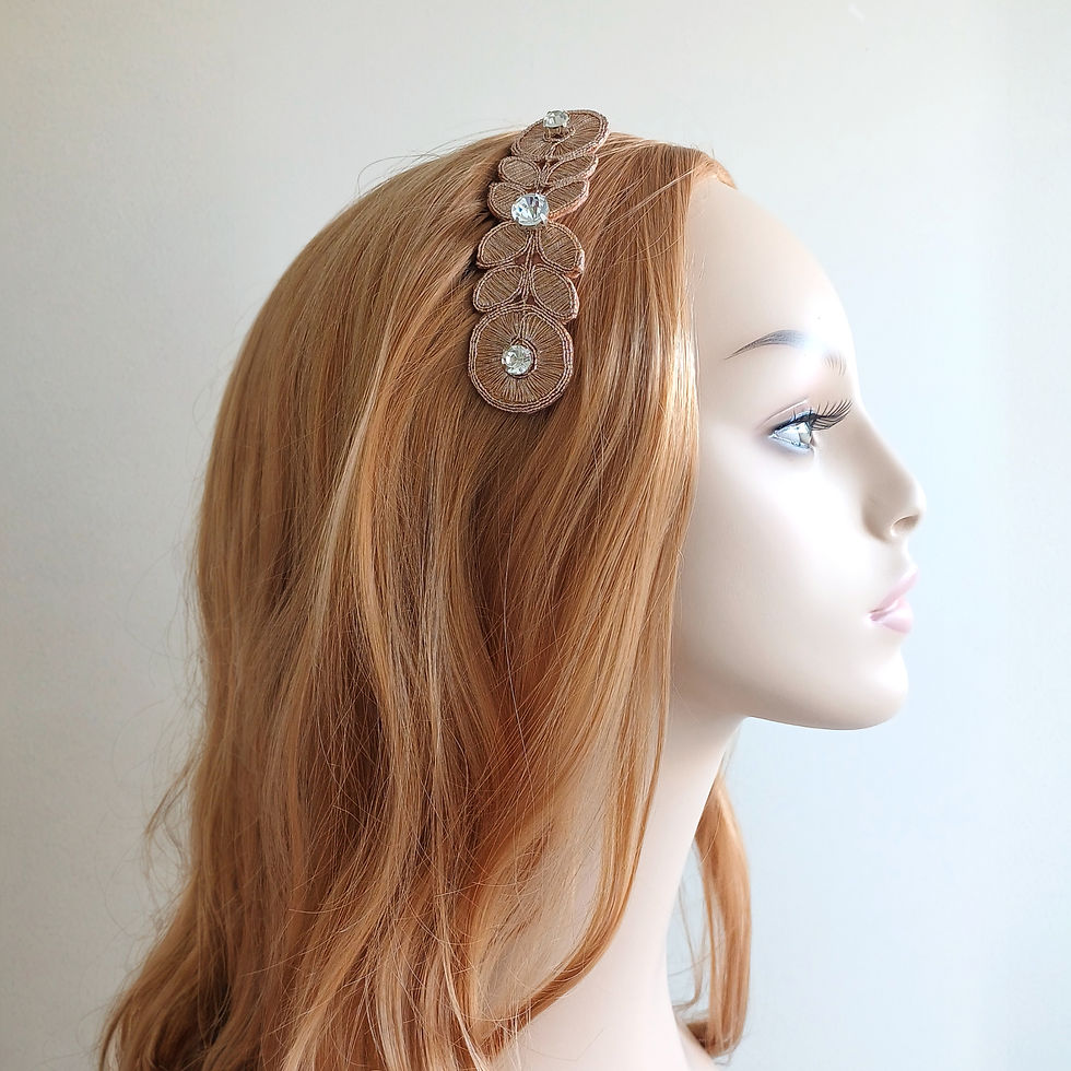 Thumbnail: 1920s Styled Gatsby Floral Rhinestone Bridal Headpiece Wedding Comb