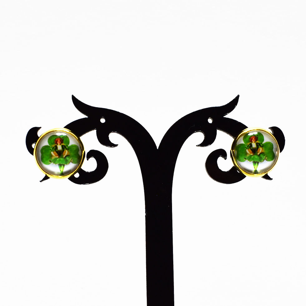 St Patricks Day Irish Lady Dancer Earrings Australia