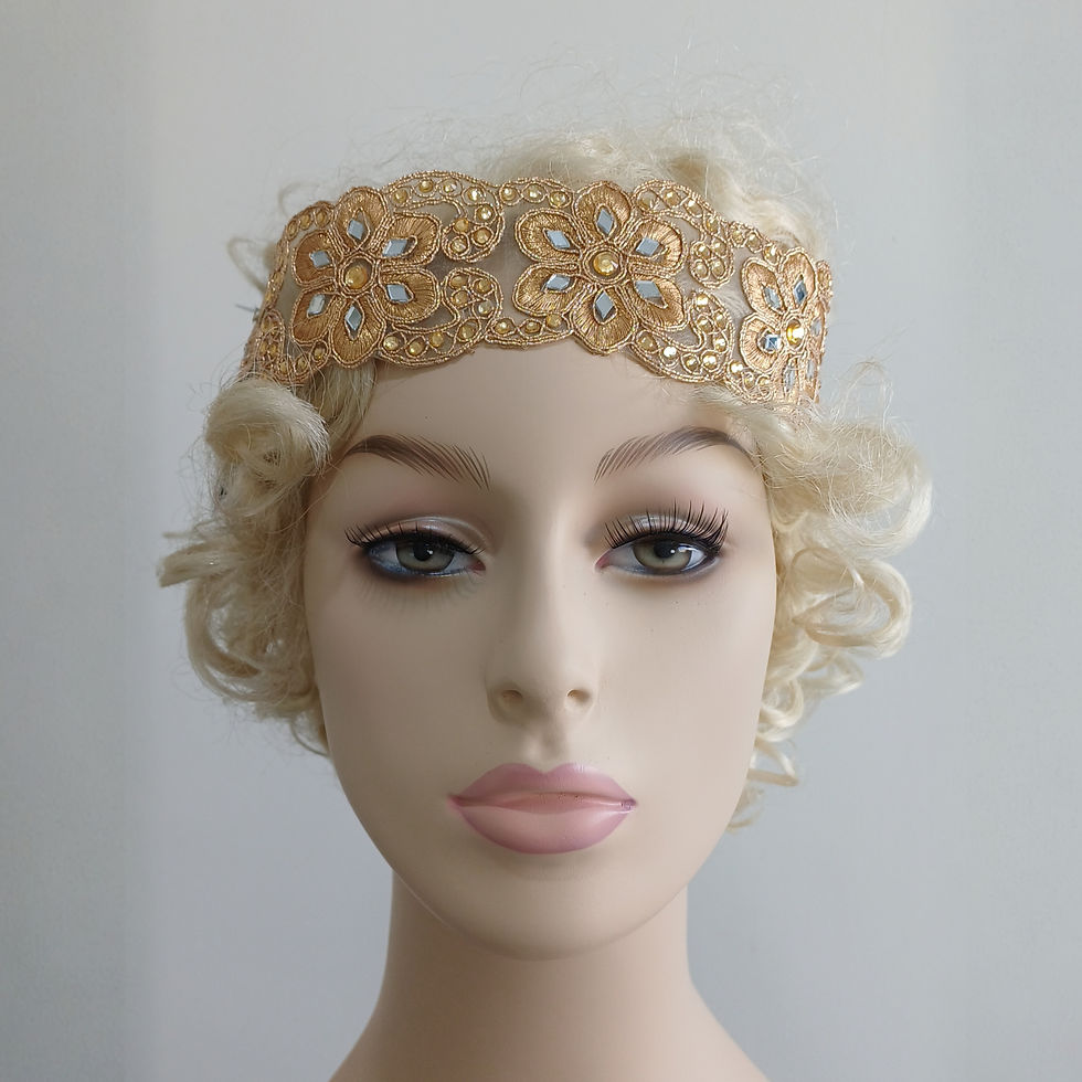 Thumbnail: gold 1920s headpiece australia