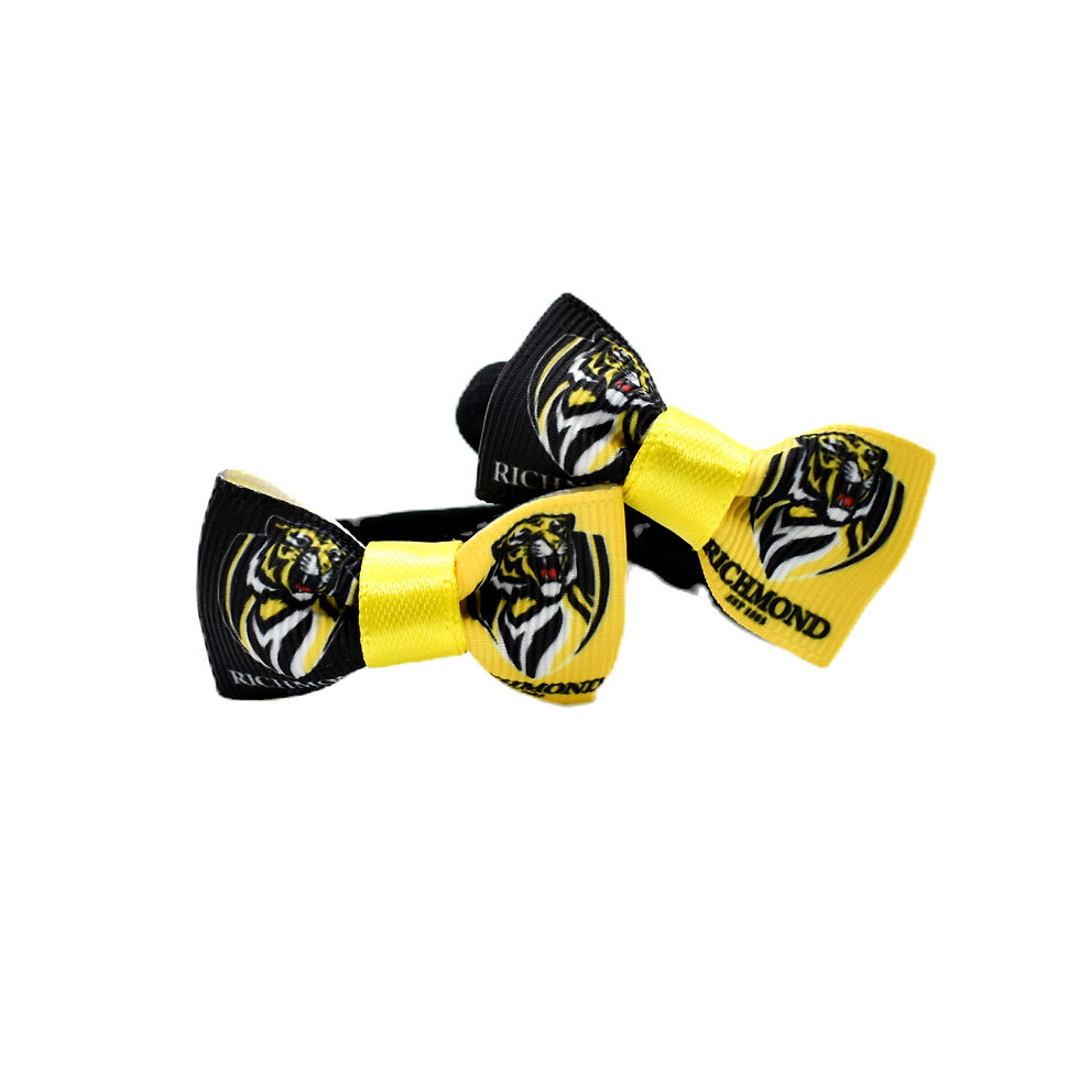 Thumbnail: Richmond Tigers AFL Hair Bows Design 2 Australia