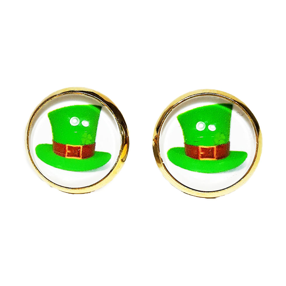 st patricks day gold stud earrings australia