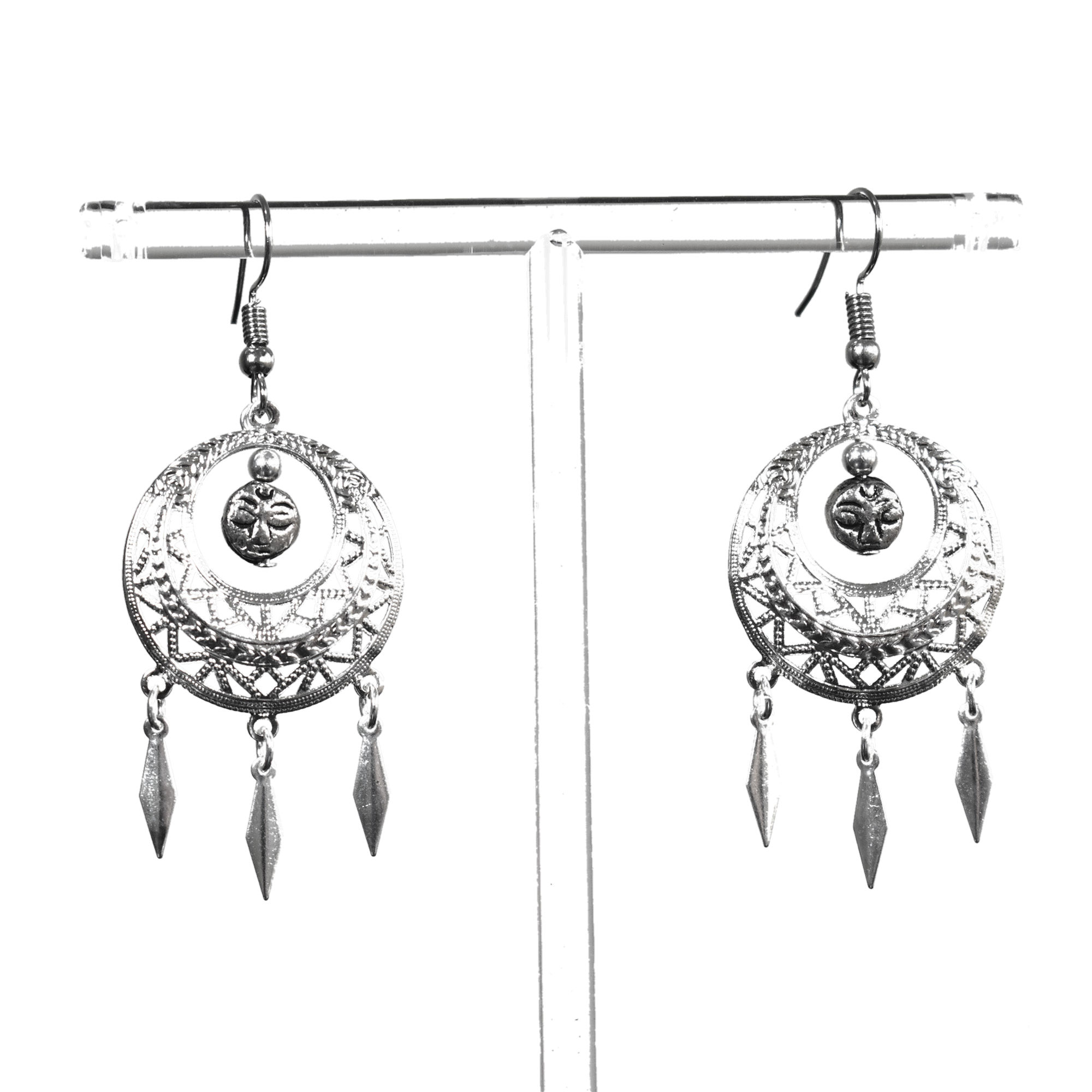 silver moon earrings australia