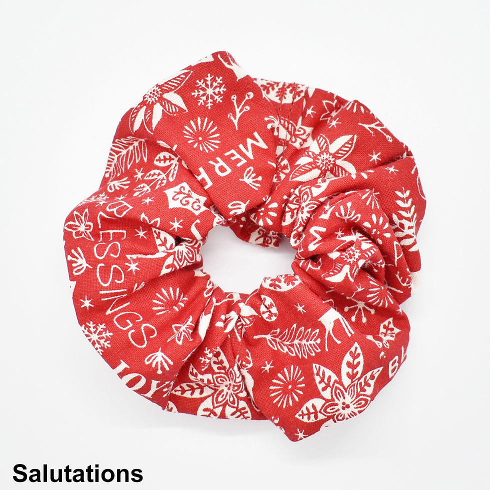 Thumbnail: Christmas cotton hair scrunchie Australia