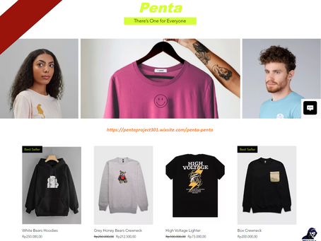 2021 - Website PENTA Clothes E-Commerce