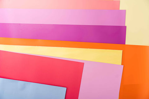 coloured backdrops in a  photography studio