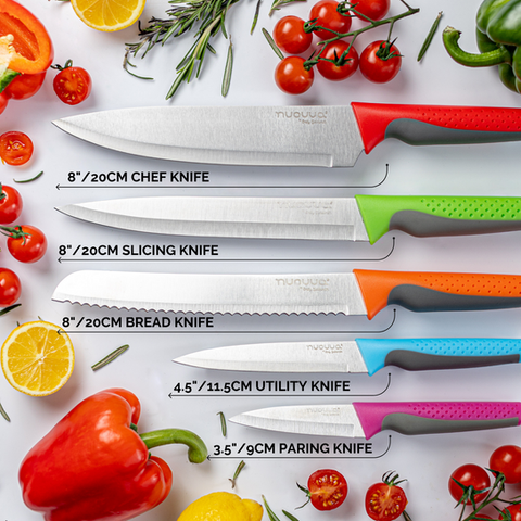 professional packshot photography of kitchen knives