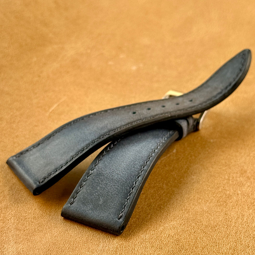 Miniature : Bracelet 22/16 cuir denim 110/75