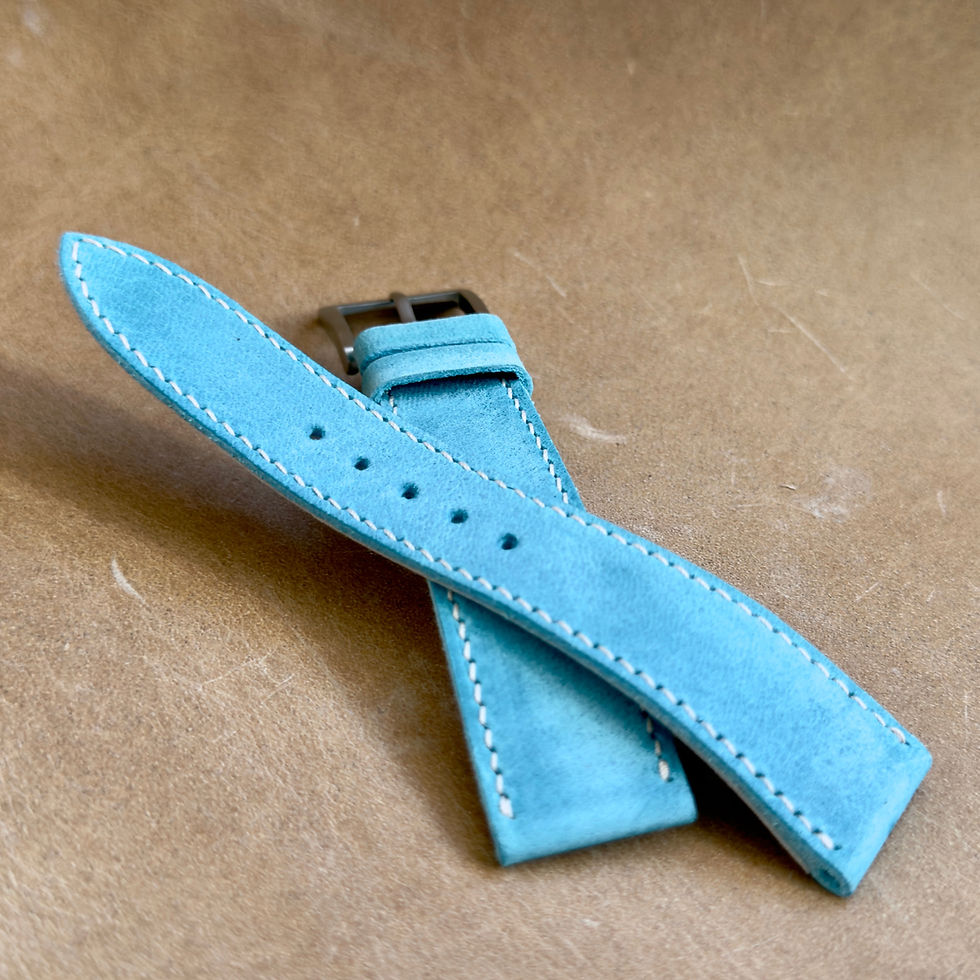 Miniature : Bracelet cuir us light blue 19/16 mm