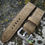 Miniature : Bracelet canvas/cuir tranches brutes