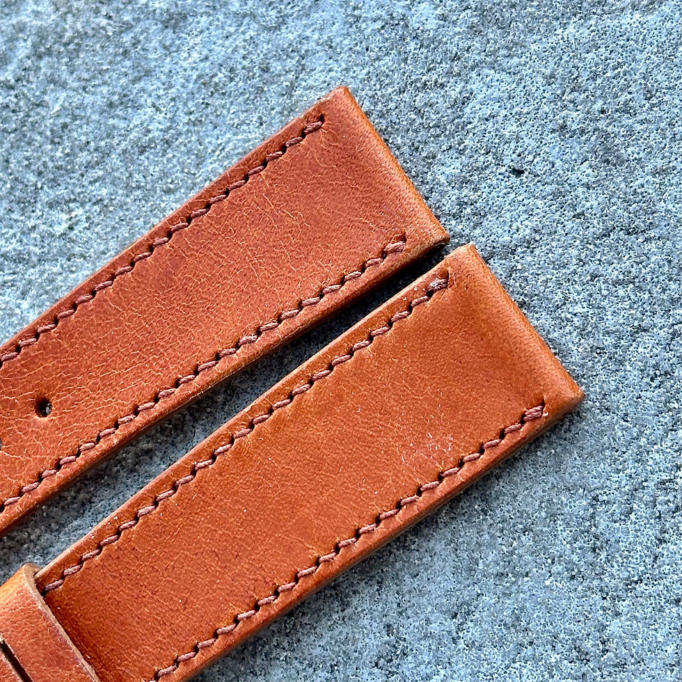 Thumbnail: Bracelet 20/16 cuir italien fauve fat liquoring