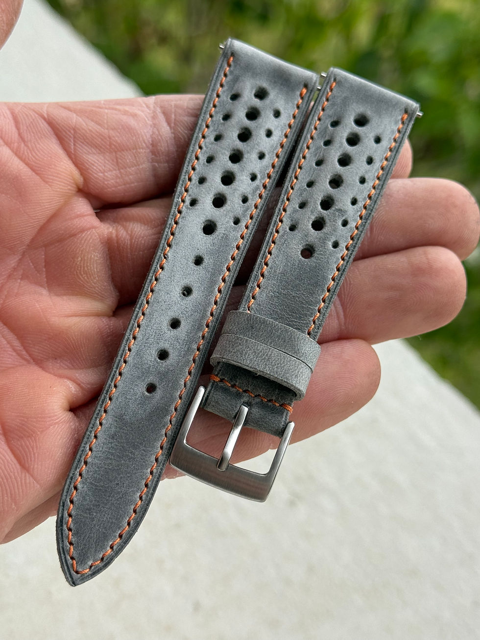 Miniature : Bracelet cuir US vintage grey