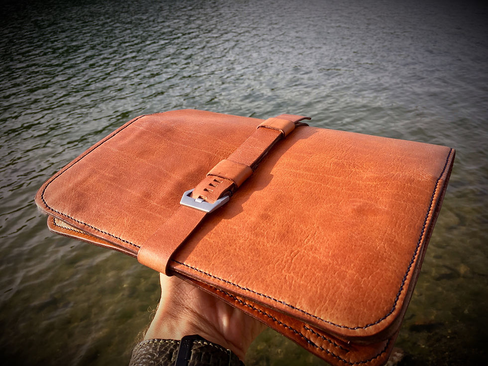 Miniature : Pochette une montre BR en cuir US tan