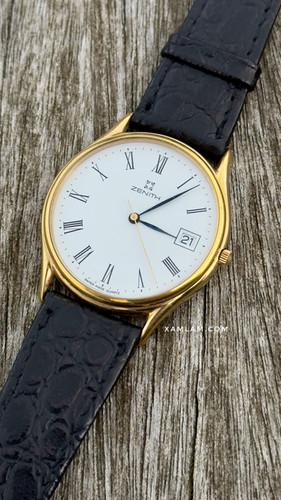 Boucle Ardillon Plaqué Or 14mm Pour Montre Zenith Vintage - Occasion, Couleur Dorée, Compatible Modèles Zenith