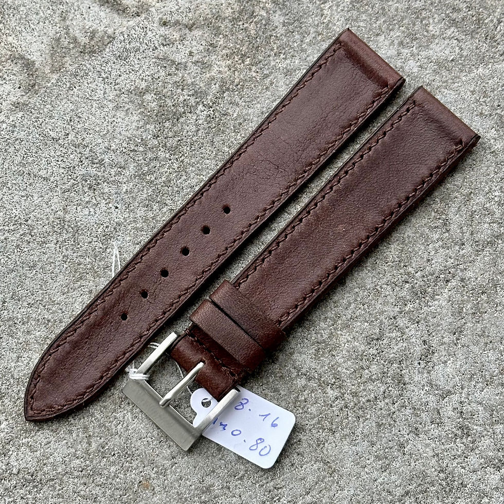Miniature : Bracelet 18/16 cuir brun, veau