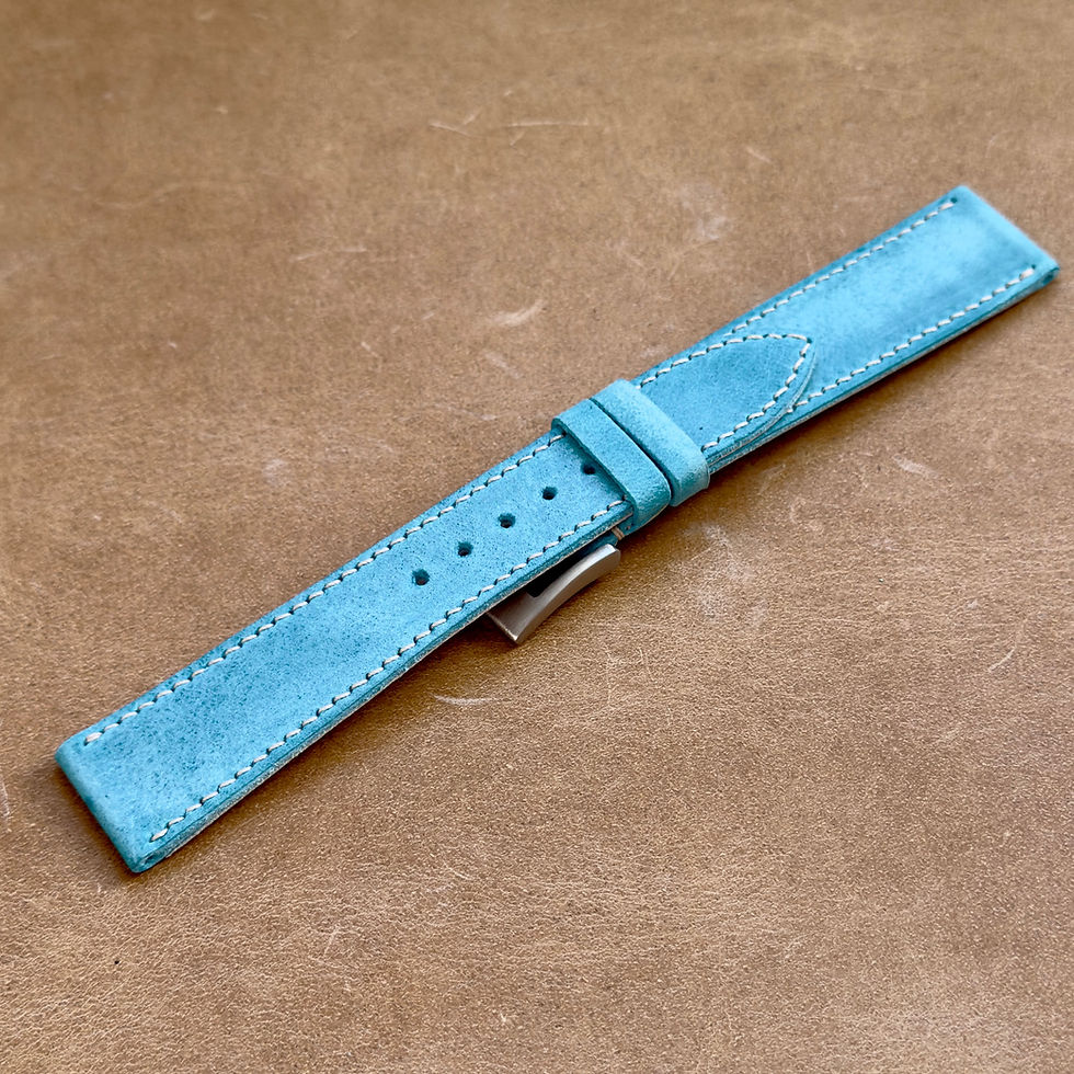 Miniature : Bracelet cuir us light blue 19/16 mm