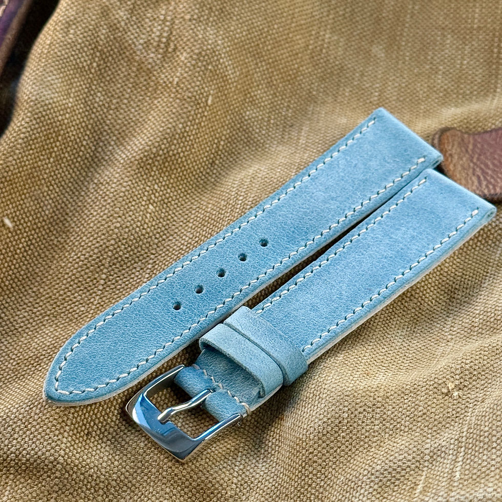 Miniature : Bracelet 19/16 cuir us blue denim vintage 108/80