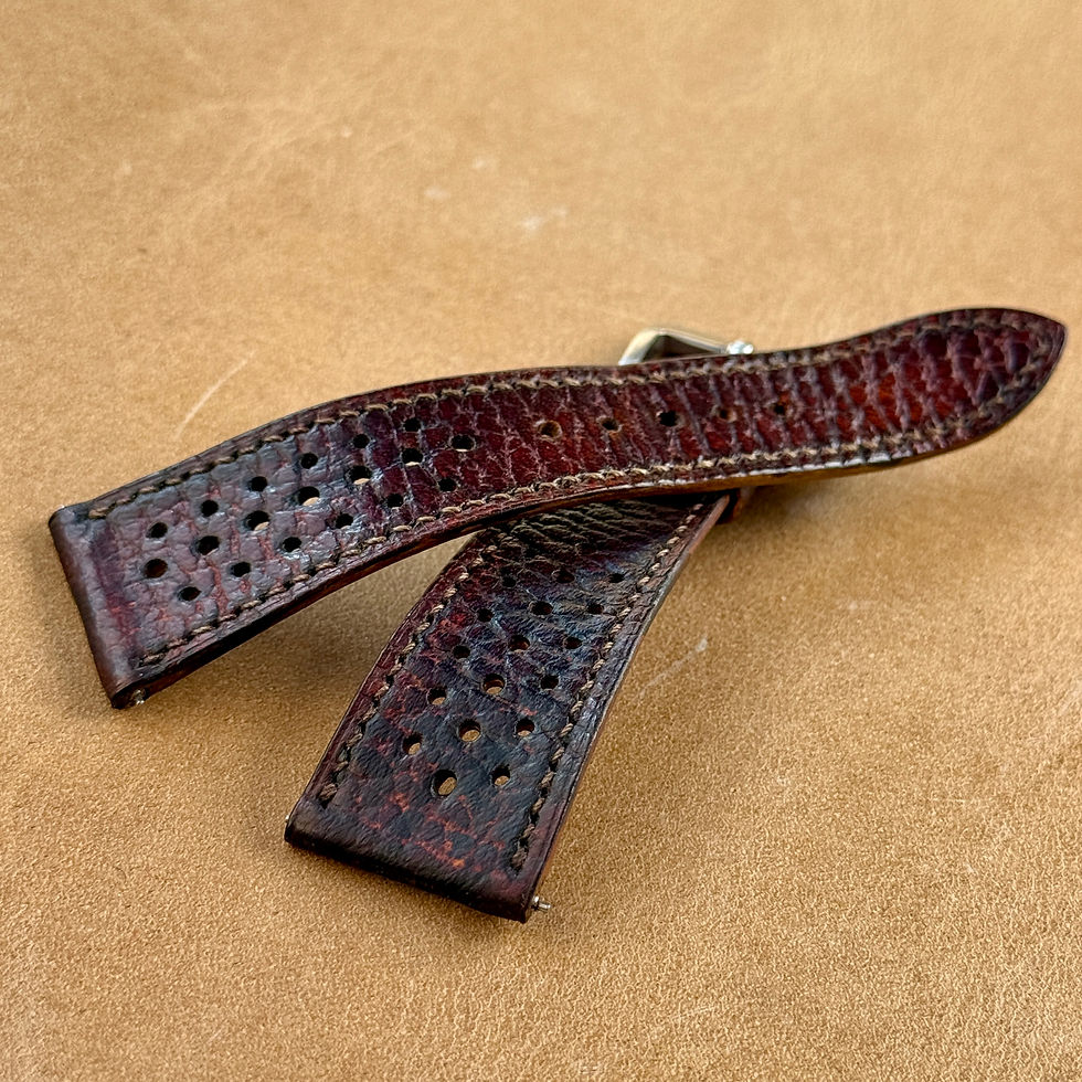 Bracelet 22/16 rallye cuir patine acajou 105/75