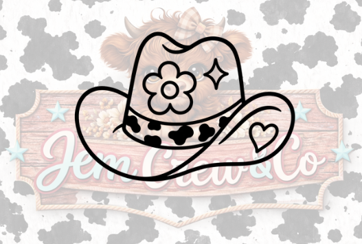 Groovy Cowgirl Hat PNG