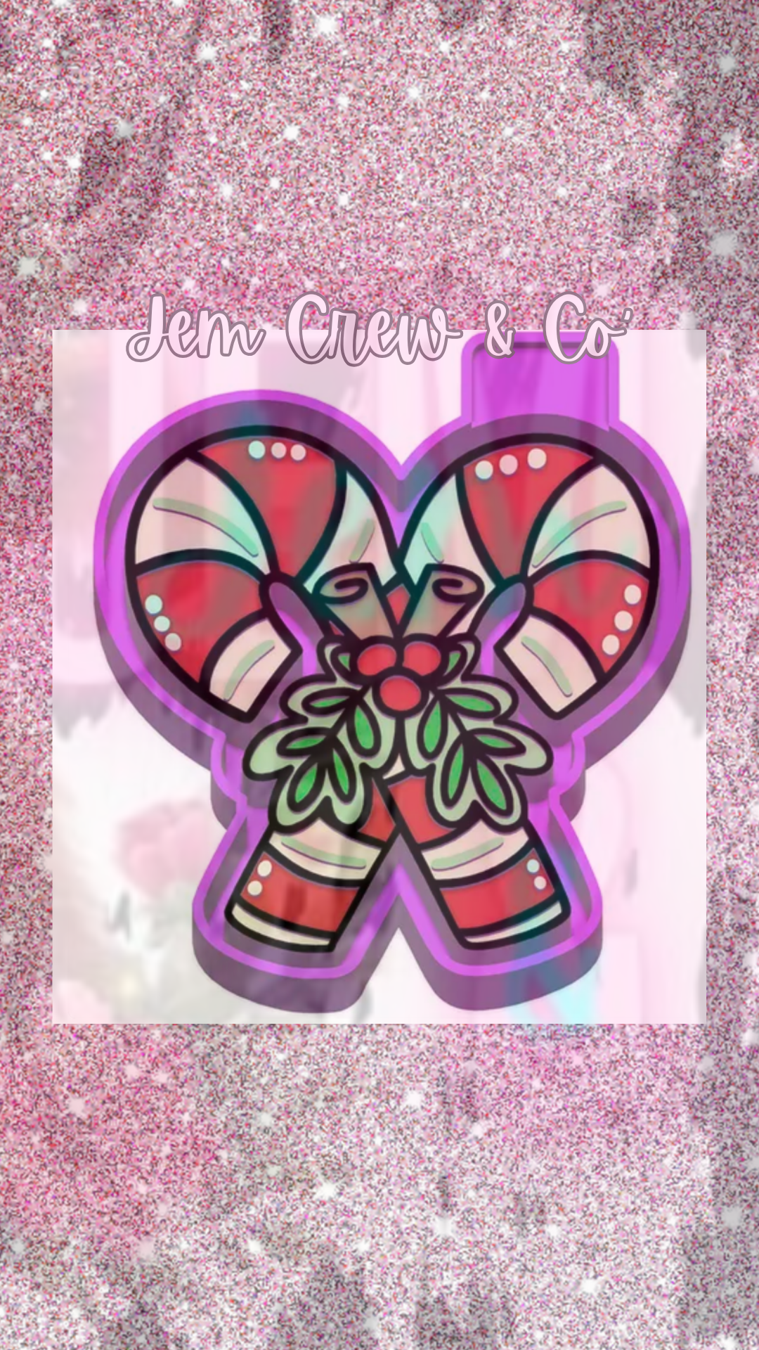 Mistletoe Candy Cane Mold