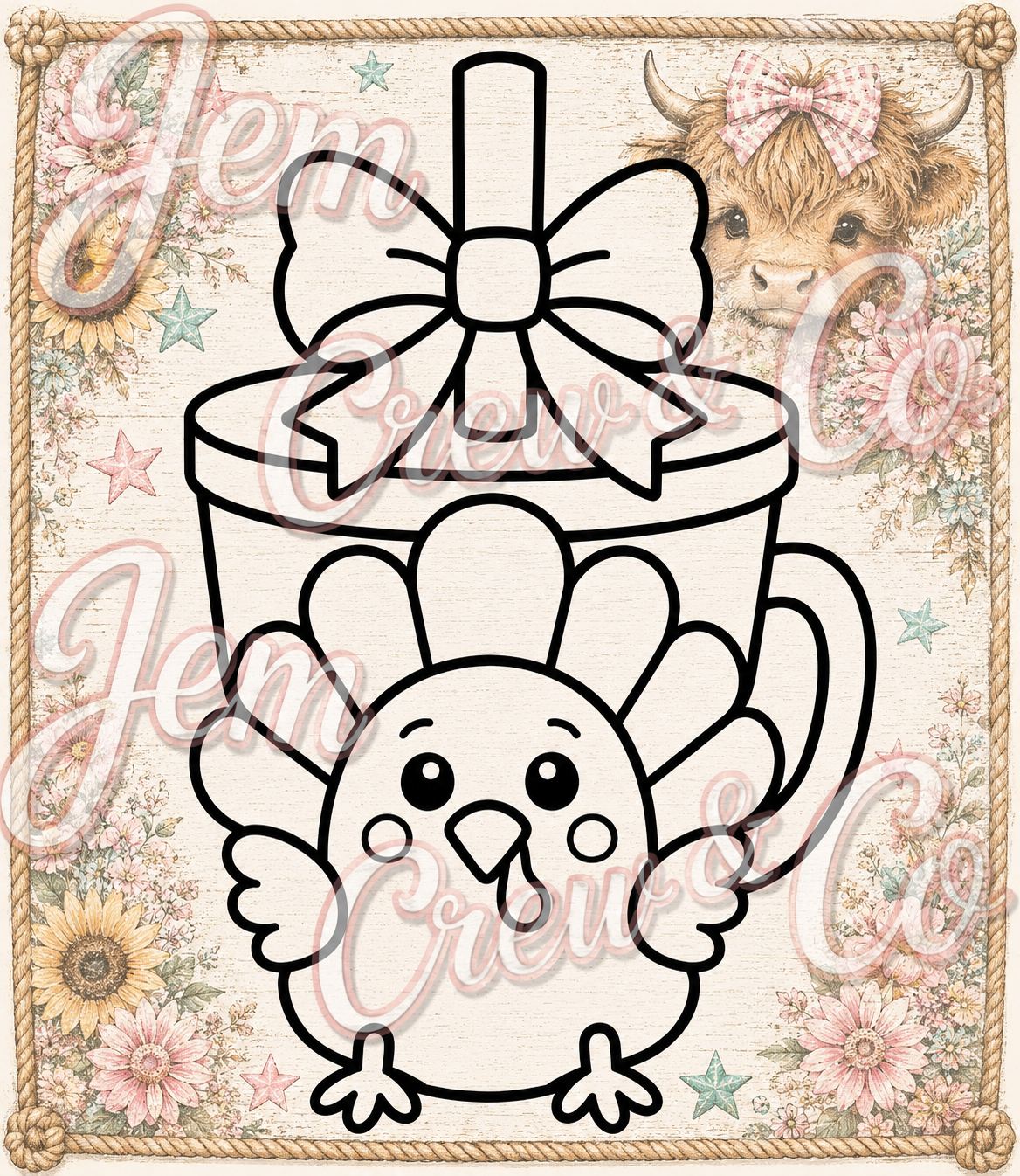 Turkey Bow Cup PNG