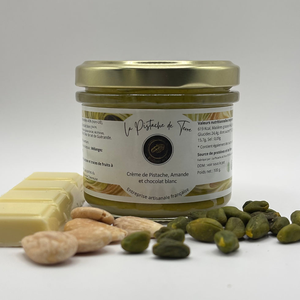 Miniature : Crème de Pistache, Amande et chocolat blanc - petit format