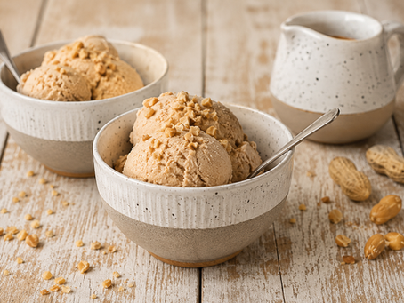 Glace au beurre de cacahuète (avec sorbetière)