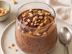 Pudding de Chia au chocolat et beurre de cacahuète